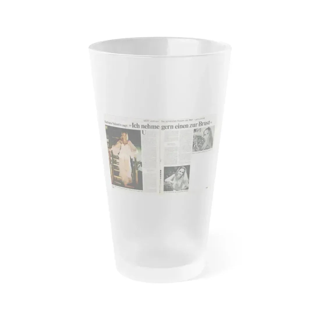 Barbara Valentin #37 (Vintage Female Icon) Frosted Pint Glass 16oz 16oz Frosted - Go Mug Yourself