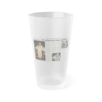 Barbara Valentin #37 (Vintage Female Icon) Frosted Pint Glass 16oz 16oz Frosted - Go Mug Yourself