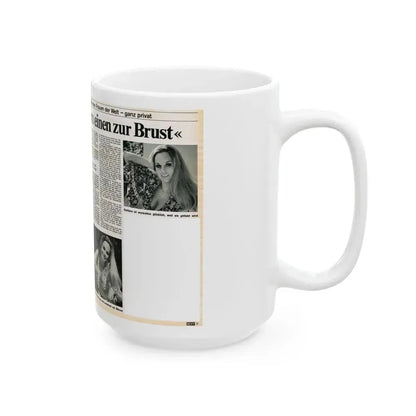 Barbara Valentin #37 (Vintage Female Icon) White Coffee Mug - Go Mug Yourself