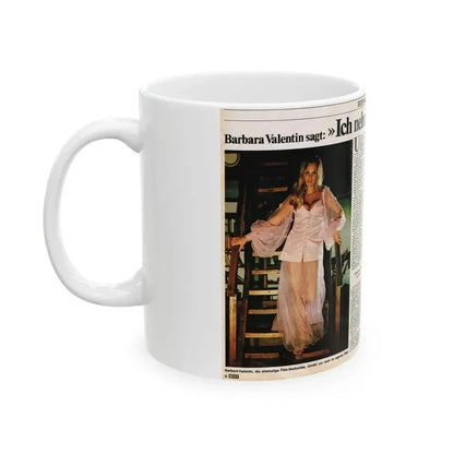 Barbara Valentin #37 (Vintage Female Icon) White Coffee Mug - Go Mug Yourself