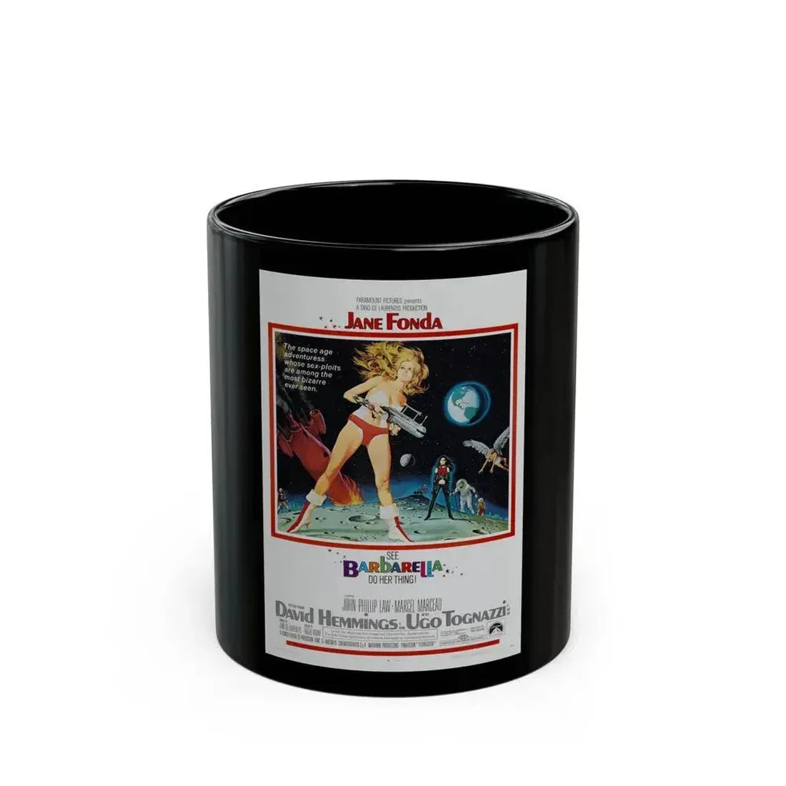 BARBARELLA 1968 Movie Poster - Black Coffee Mug 11oz - Go Mug Yourself