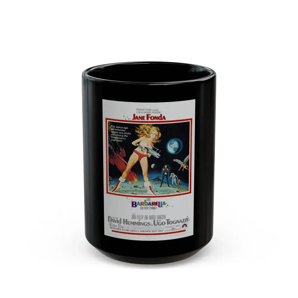 BARBARELLA 1968 Movie Poster - Black Coffee Mug 15oz - Go Mug Yourself