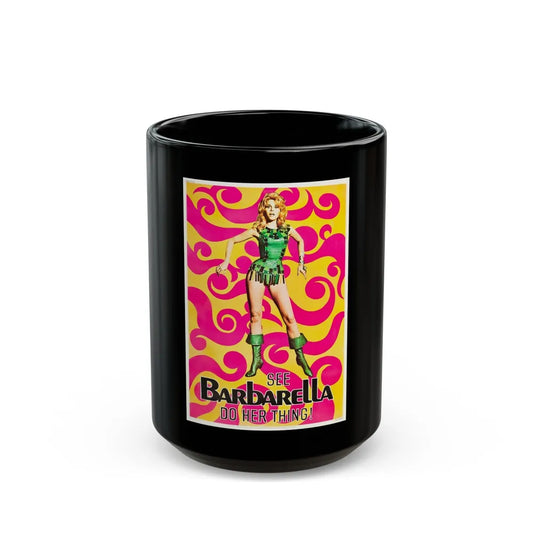 BARBARELLA (2) 1968 Movie Poster - Black Coffee Mug-15oz-Go Mug Yourself