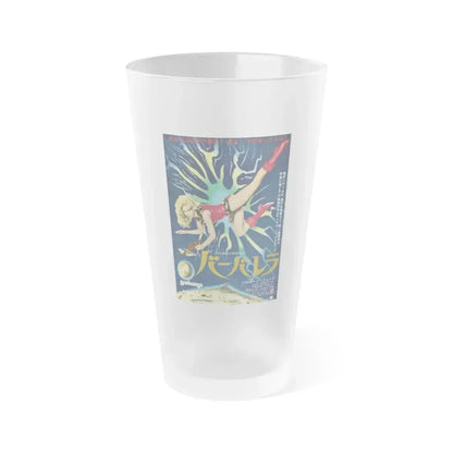 BARBARELLA (ASIAN) 1968 Movie Poster - Frosted Pint Glass 16oz 16oz Frosted - Go Mug Yourself