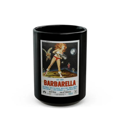 BARBARELLA (ITALIAN) 1968 Movie Poster - Black Coffee Mug 15oz - Go Mug Yourself