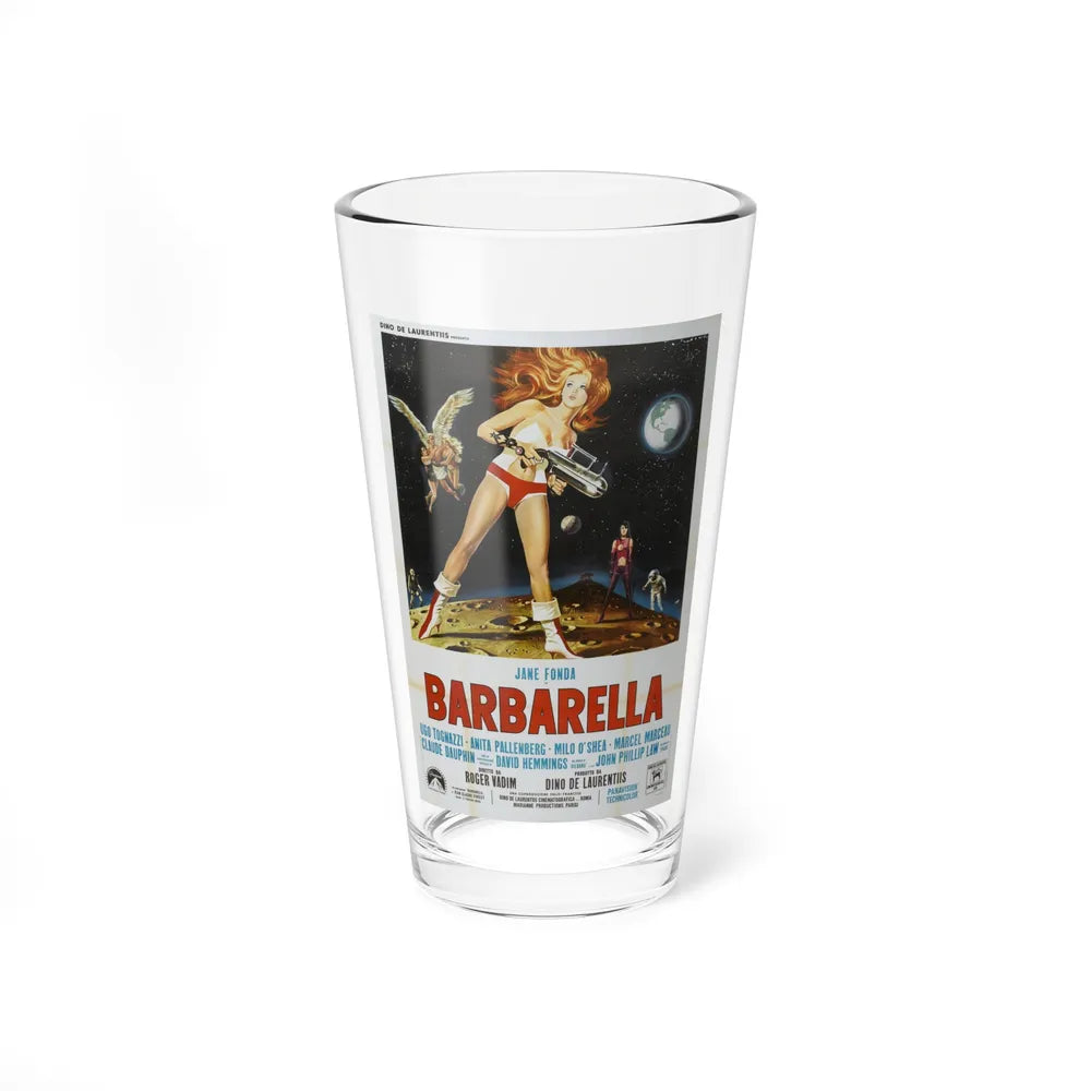 BARBARELLA (ITALIAN) 1968 Movie Poster - Pint Glass 16oz-16oz-Go Mug Yourself