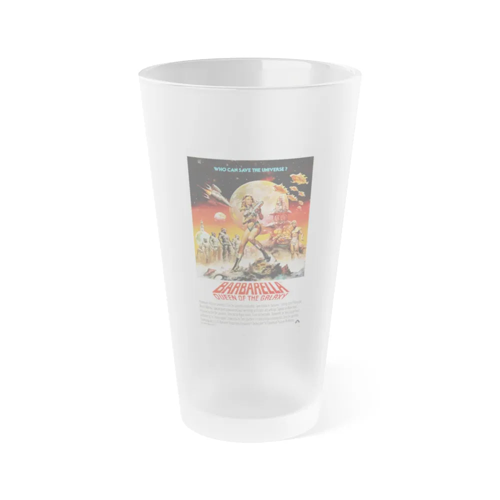 BARBARELLA - QUEEN OF THE GALAXY 1968 Movie Poster - Frosted Pint Glass 16oz-16oz-Frosted-Go Mug Yourself