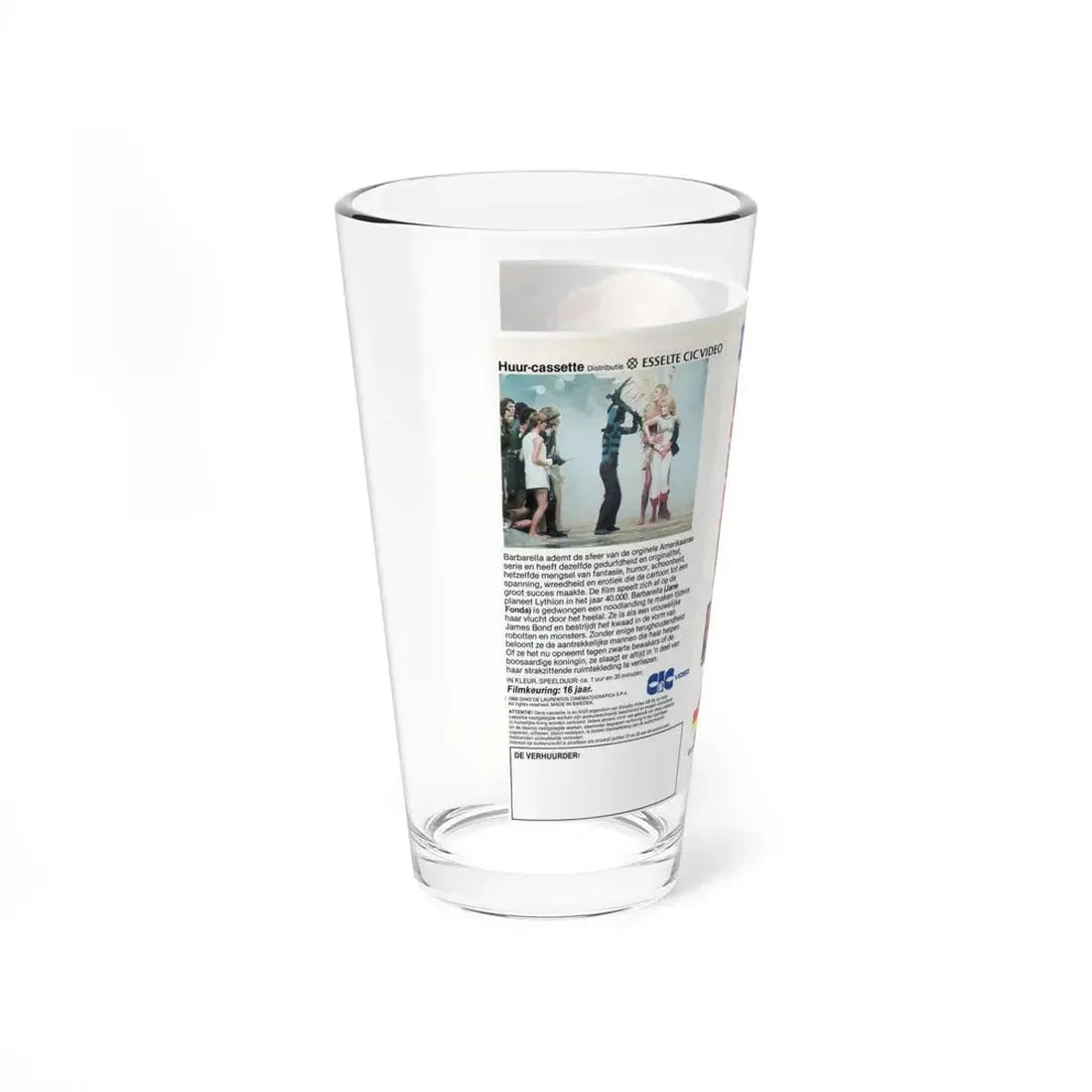 BARBARELLA (VHS COVER) Pint Glass 16oz - Go Mug Yourself
