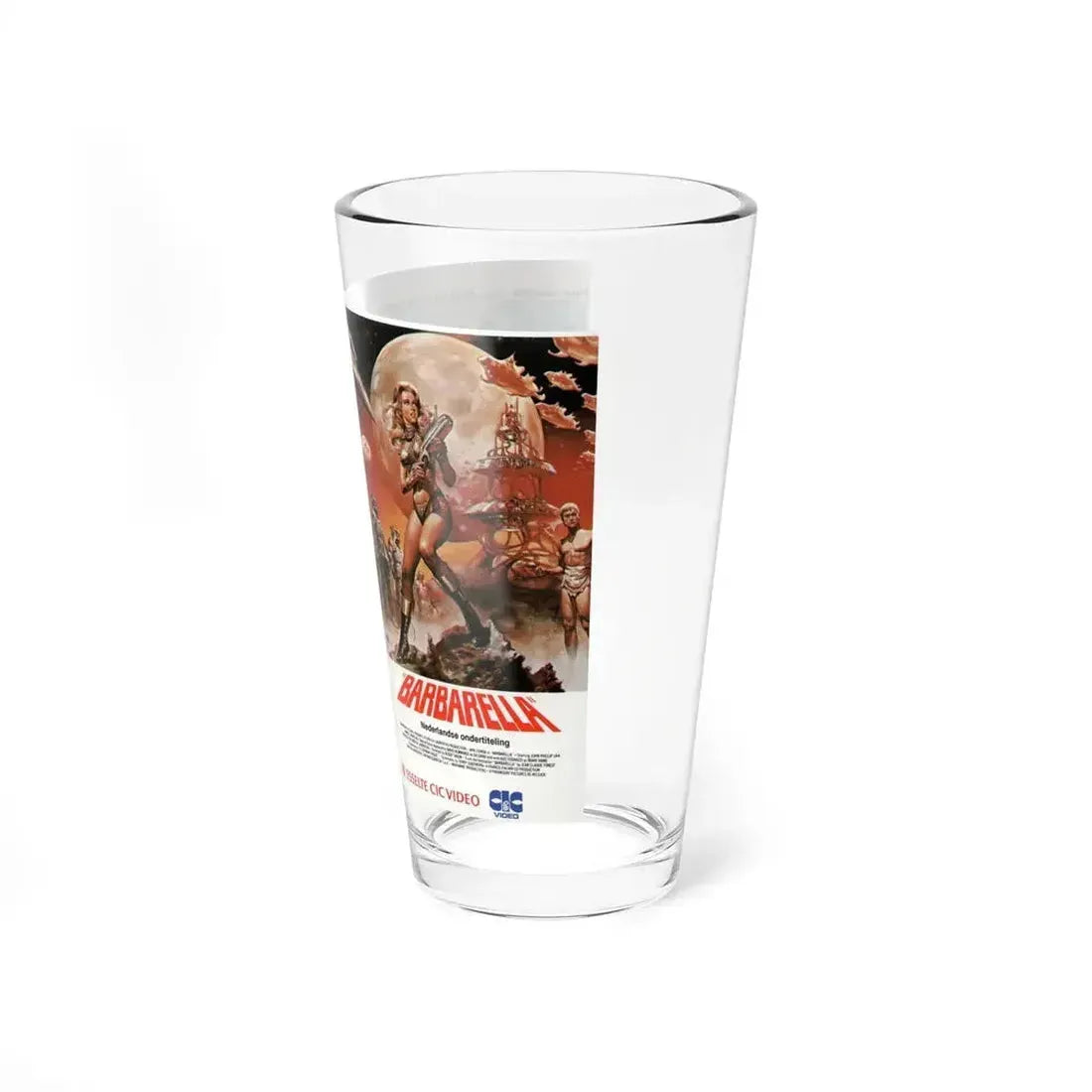 BARBARELLA (VHS COVER) Pint Glass 16oz - Go Mug Yourself