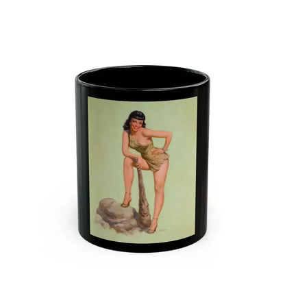 Barbarian Pin-Up - Black Coffee Mug 11oz - Go Mug Yourself