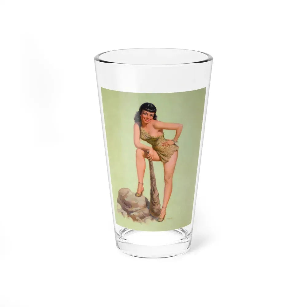 Barbarian Pin-Up (Magazine Illustration) Pint Glass 16oz 16oz - Go Mug Yourself