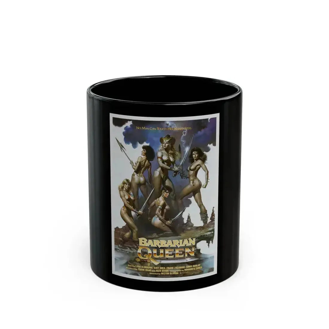 BARBARIAN QUEEN 1985 Movie Poster - Black Coffee Mug 11oz - Go Mug Yourself