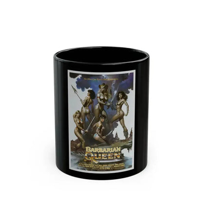 BARBARIAN QUEEN 1985 Movie Poster - Black Coffee Mug 11oz - Go Mug Yourself