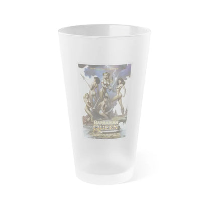 BARBARIAN QUEEN 1985 Movie Poster - Frosted Pint Glass 16oz-16oz-Frosted-Go Mug Yourself