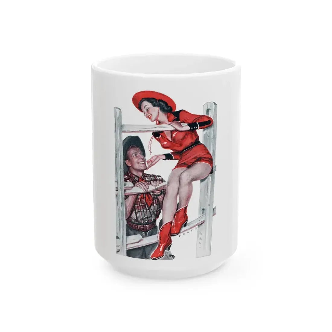 Barbasol advertisement, 1948 - White Coffee Mug 15oz - Go Mug Yourself