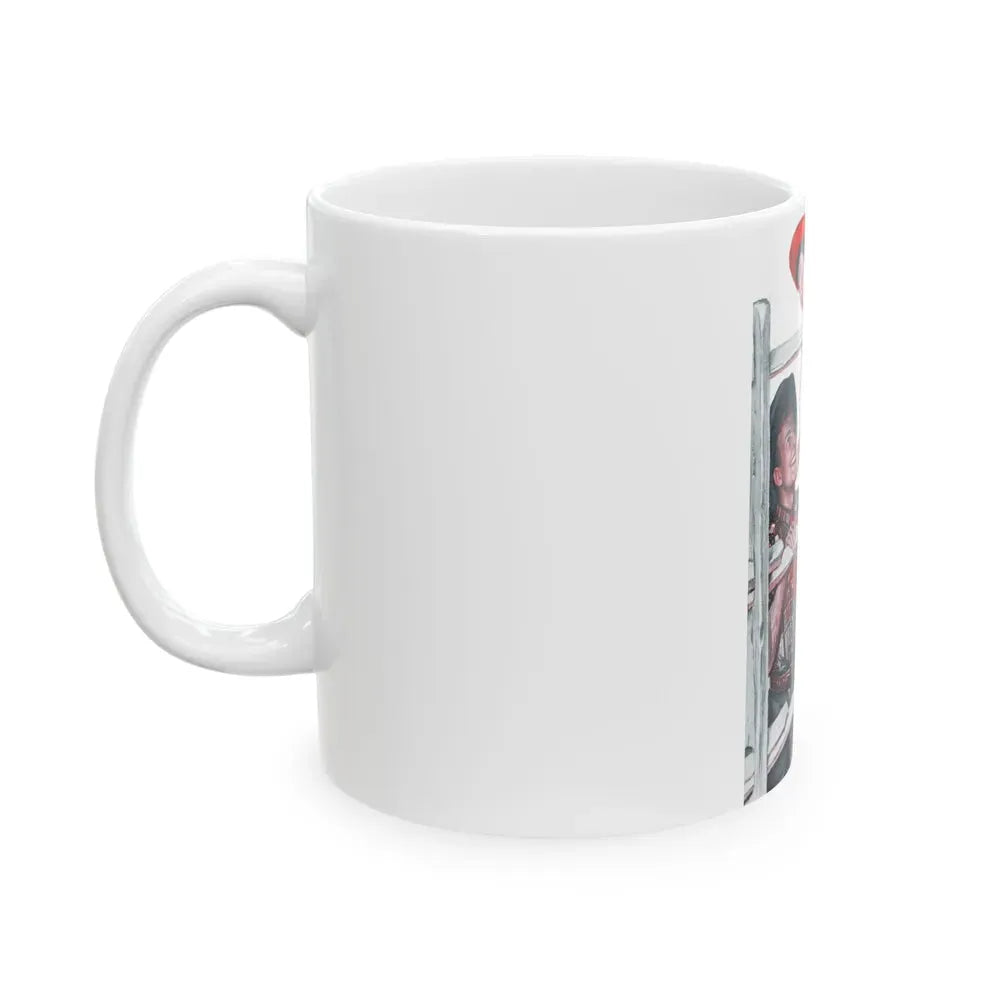 Barbasol advertisement, 1948 - White Coffee Mug - Go Mug Yourself