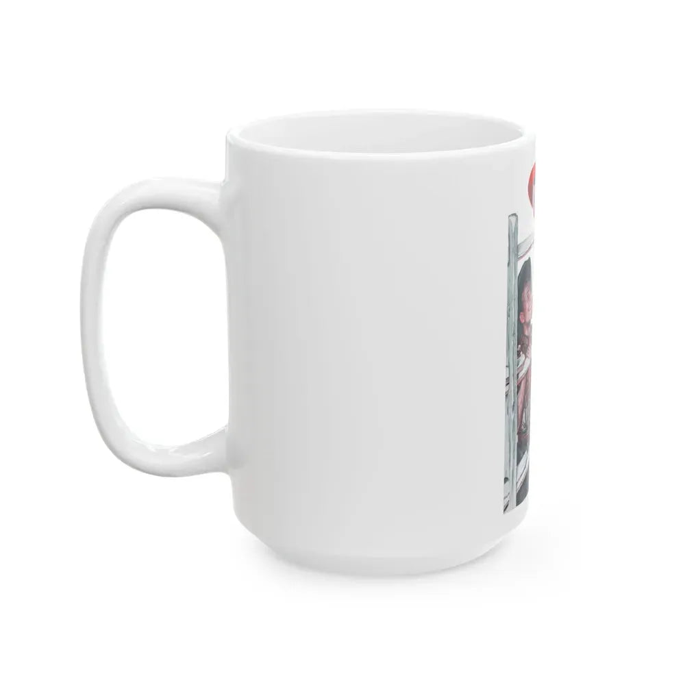 Barbasol advertisement, 1948 - White Coffee Mug - Go Mug Yourself