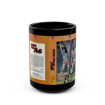 BARBED WIRE DOLLS (VHS COVER) - Black Coffee Mug 15oz - Go Mug Yourself
