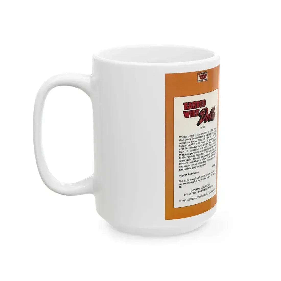 BARBED WIRE DOLLS (VHS COVER) - White Coffee Mug - Go Mug Yourself