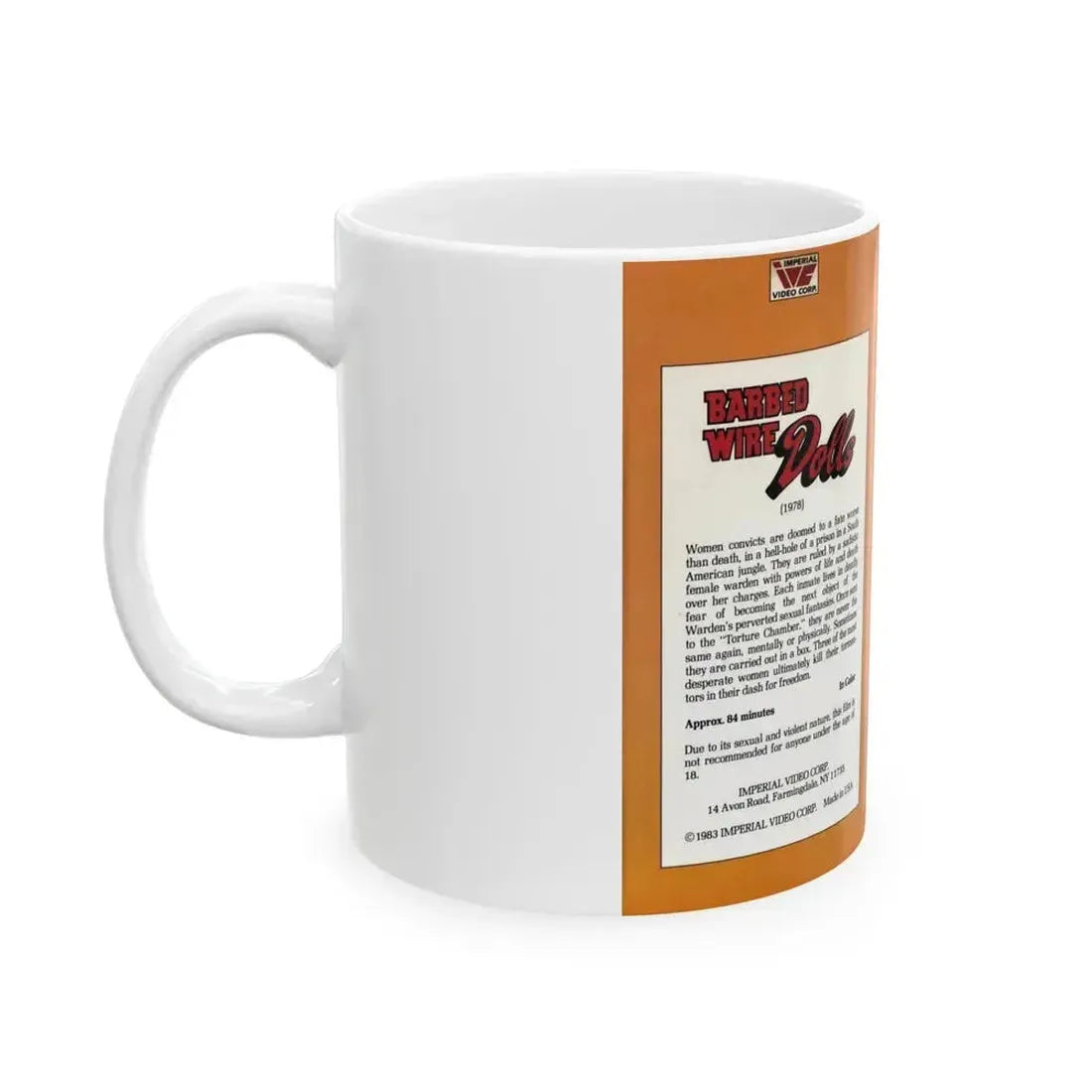 BARBED WIRE DOLLS (VHS COVER) - White Coffee Mug - Go Mug Yourself