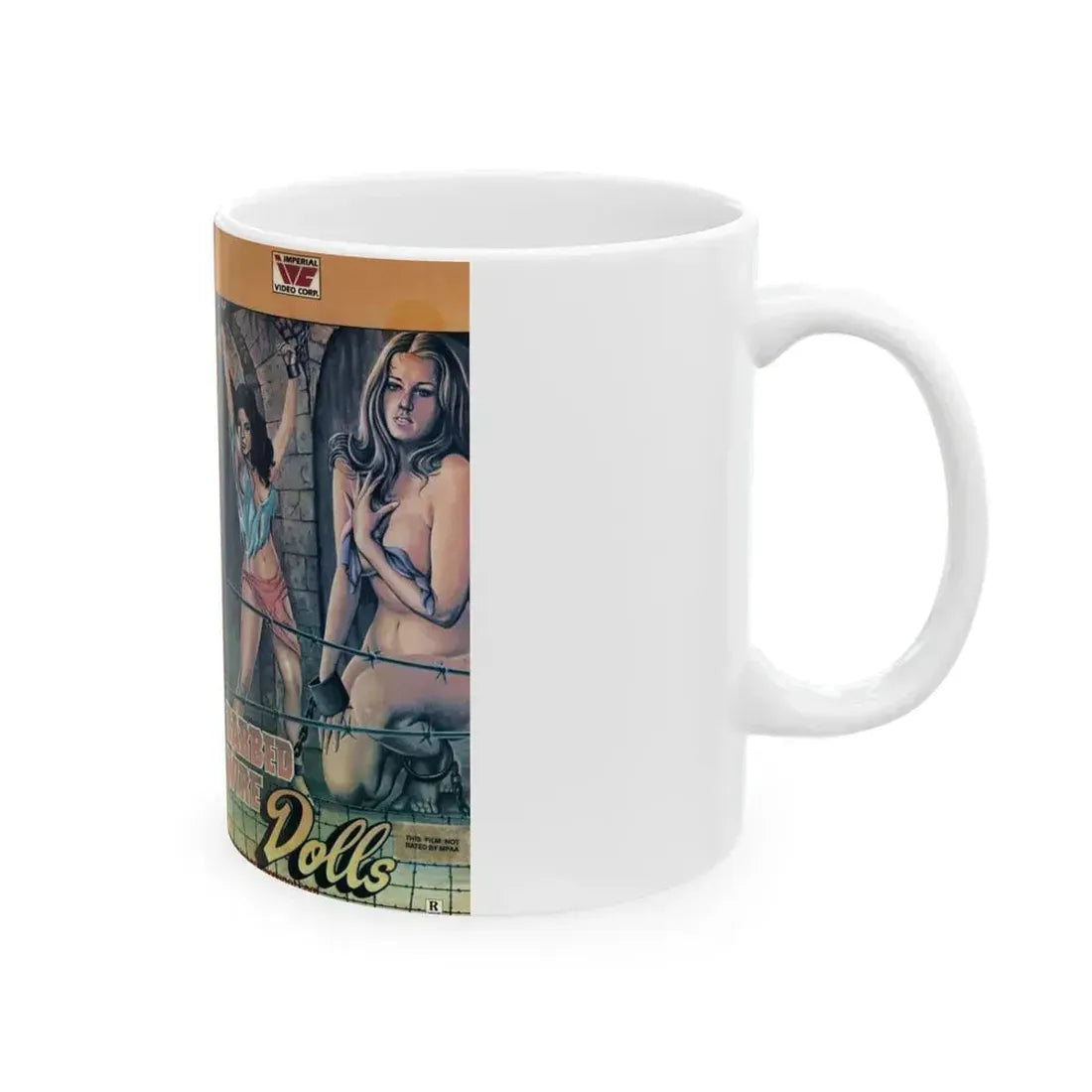 BARBED WIRE DOLLS (VHS COVER) - White Coffee Mug - Go Mug Yourself