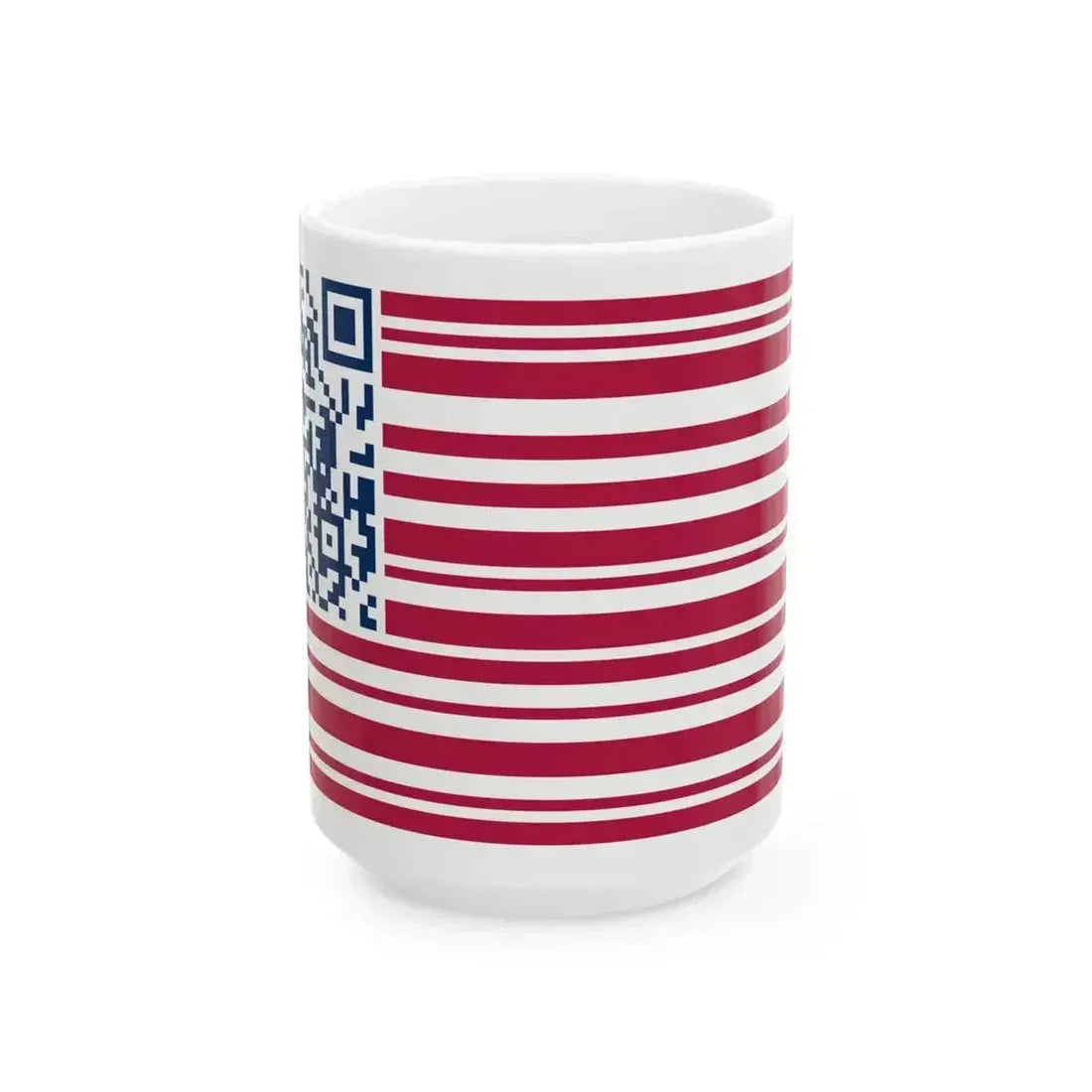 Barcode American Flag (United States) White Coffee Mug 15oz - Go Mug Yourself
