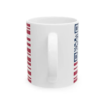 Barcode American Flag (United States) White Coffee Mug - Go Mug Yourself