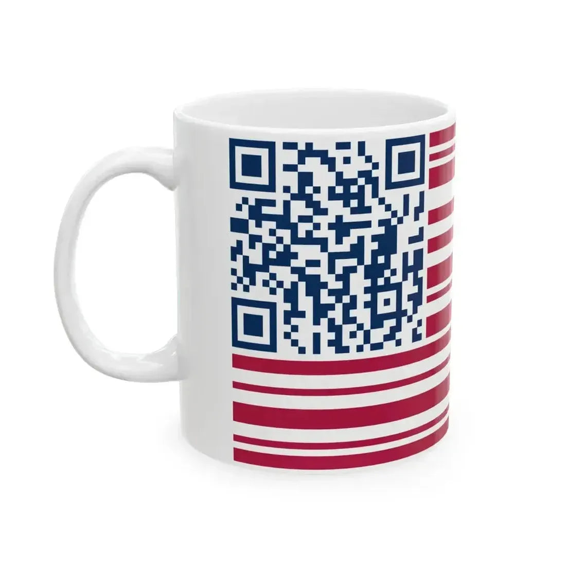 Barcode American Flag (United States) White Coffee Mug - Go Mug Yourself