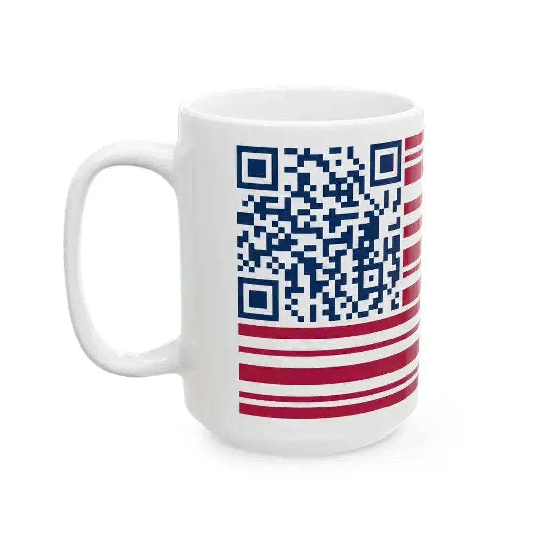 Barcode American Flag (United States) White Coffee Mug - Go Mug Yourself