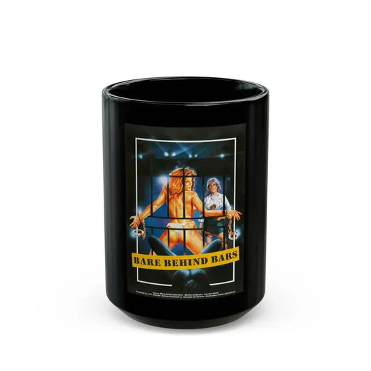 BARE BEHIND BARS 1980 Movie Poster - Black Coffee Mug 15oz - Go Mug Yourself