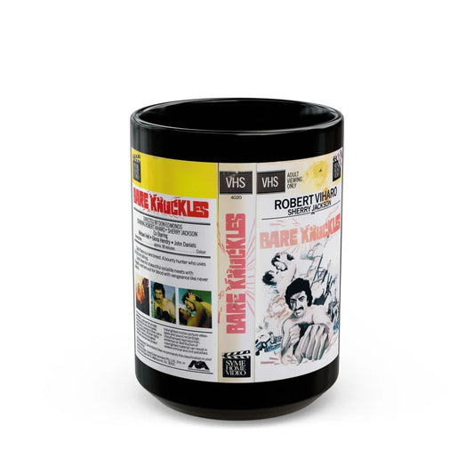 BARE KNUCKLES (VHS COVER) - Black Coffee Mug-15oz-Go Mug Yourself