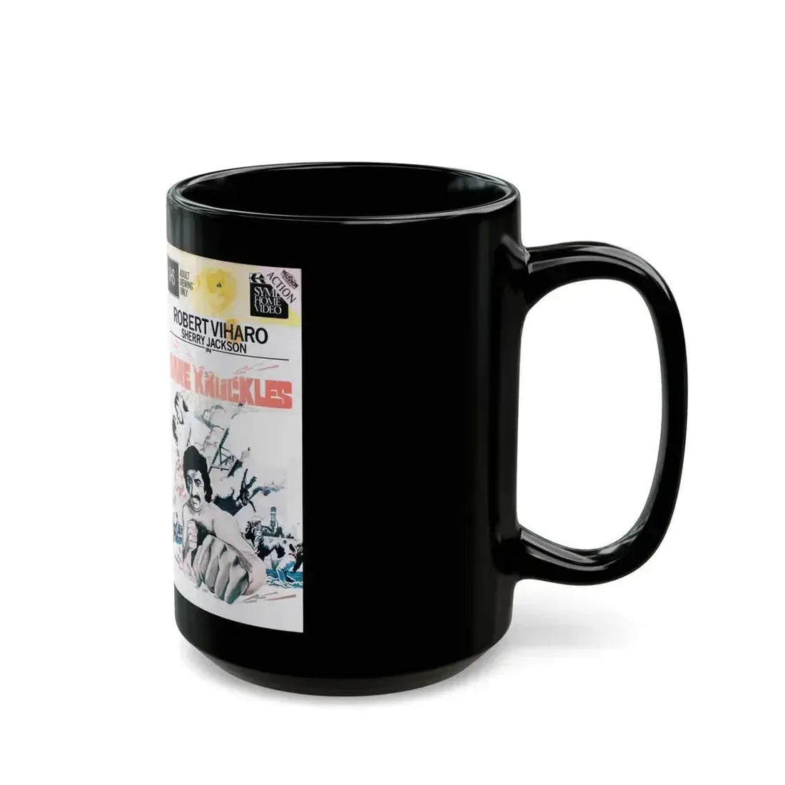 BARE KNUCKLES (VHS COVER) - Black Coffee Mug - Go Mug Yourself