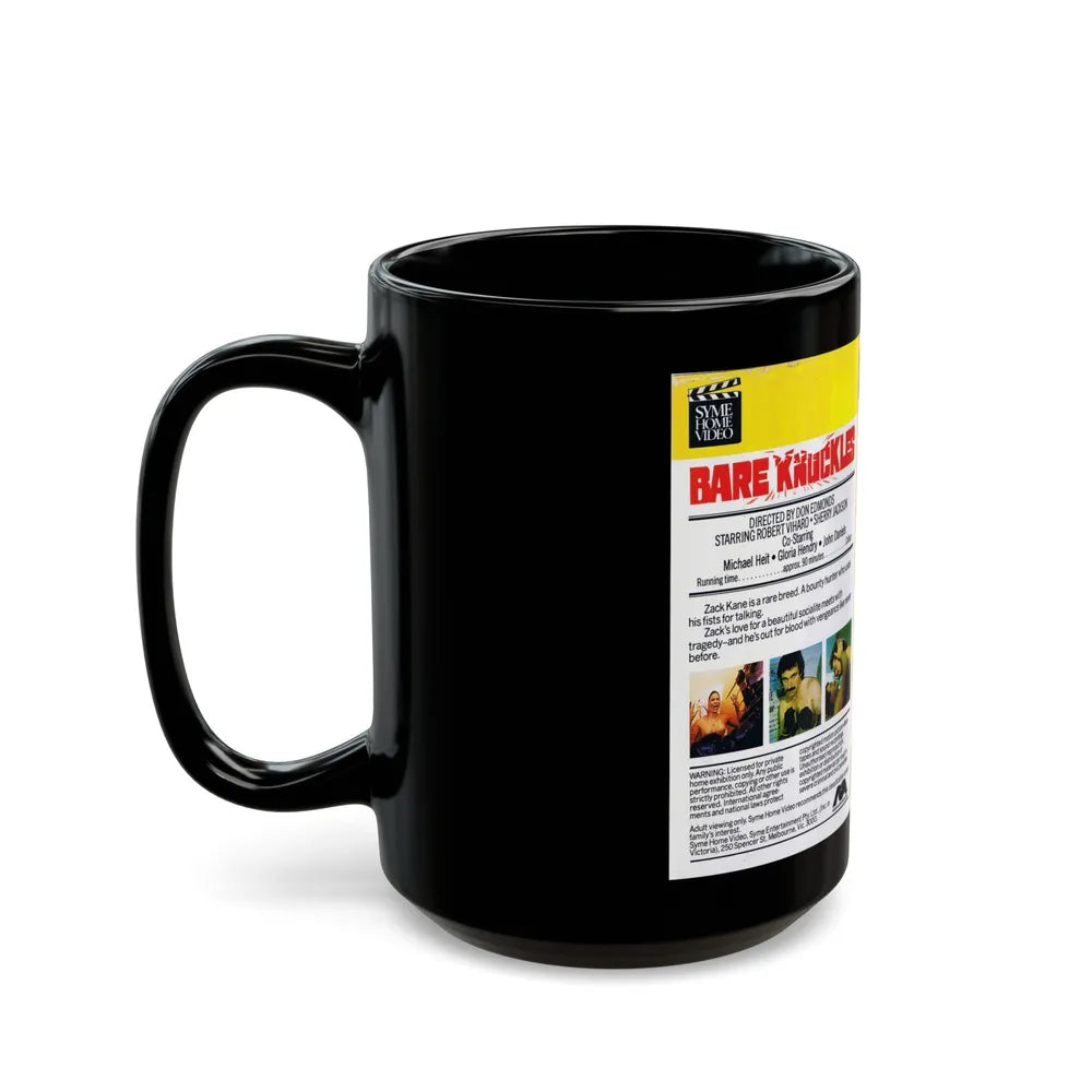 BARE KNUCKLES (VHS COVER) - Black Coffee Mug-Go Mug Yourself