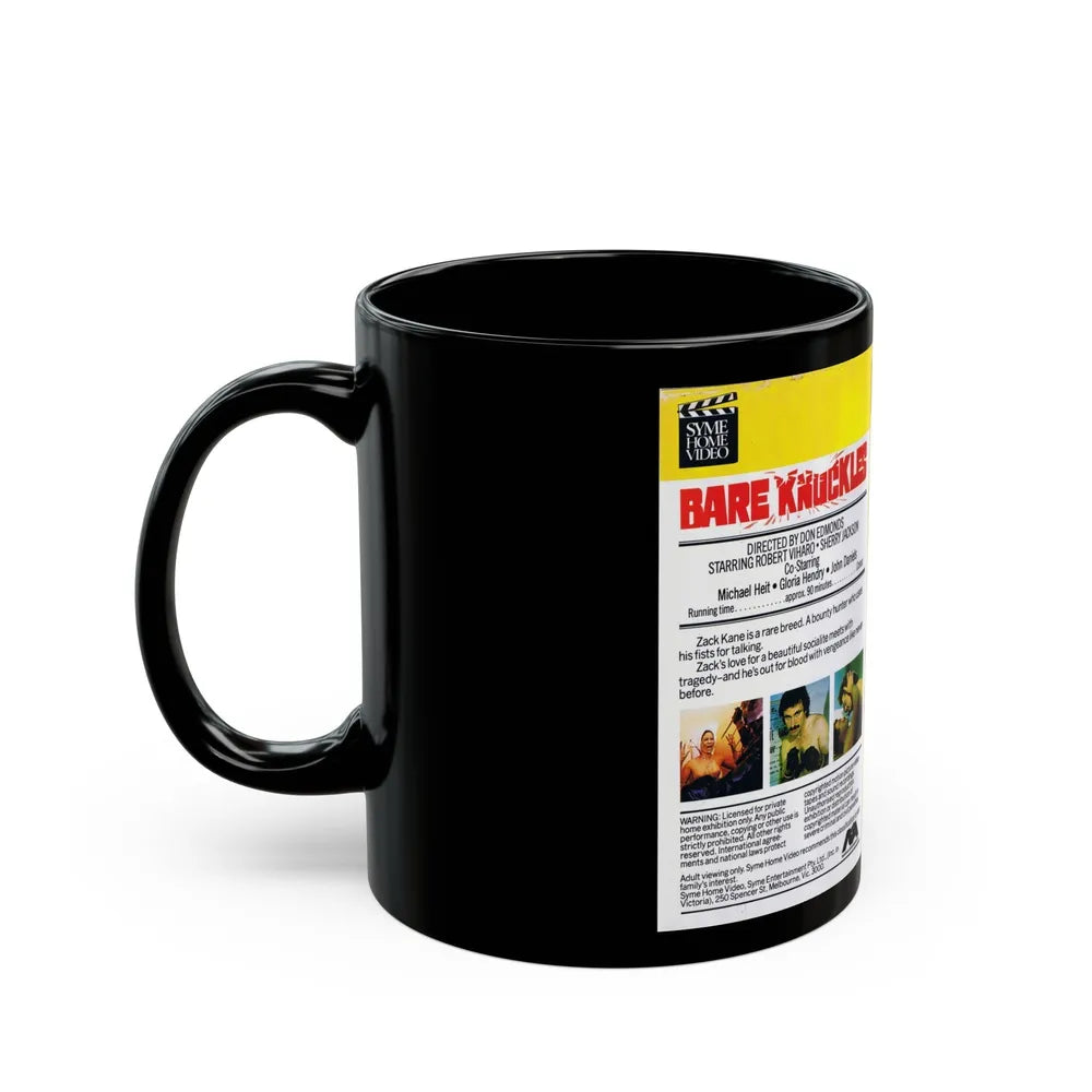 BARE KNUCKLES (VHS COVER) - Black Coffee Mug-Go Mug Yourself