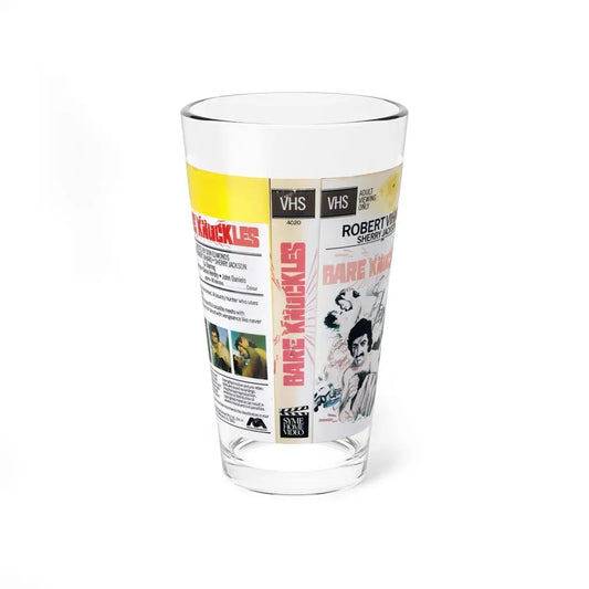 BARE KNUCKLES (VHS COVER) Pint Glass 16oz 16oz - Go Mug Yourself