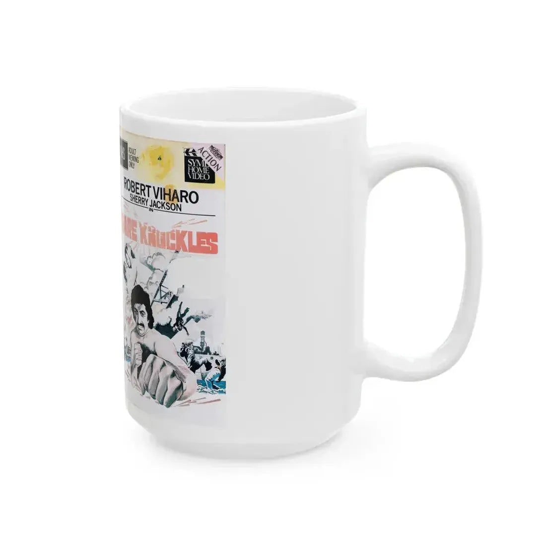 BARE KNUCKLES (VHS COVER) - White Coffee Mug - Go Mug Yourself