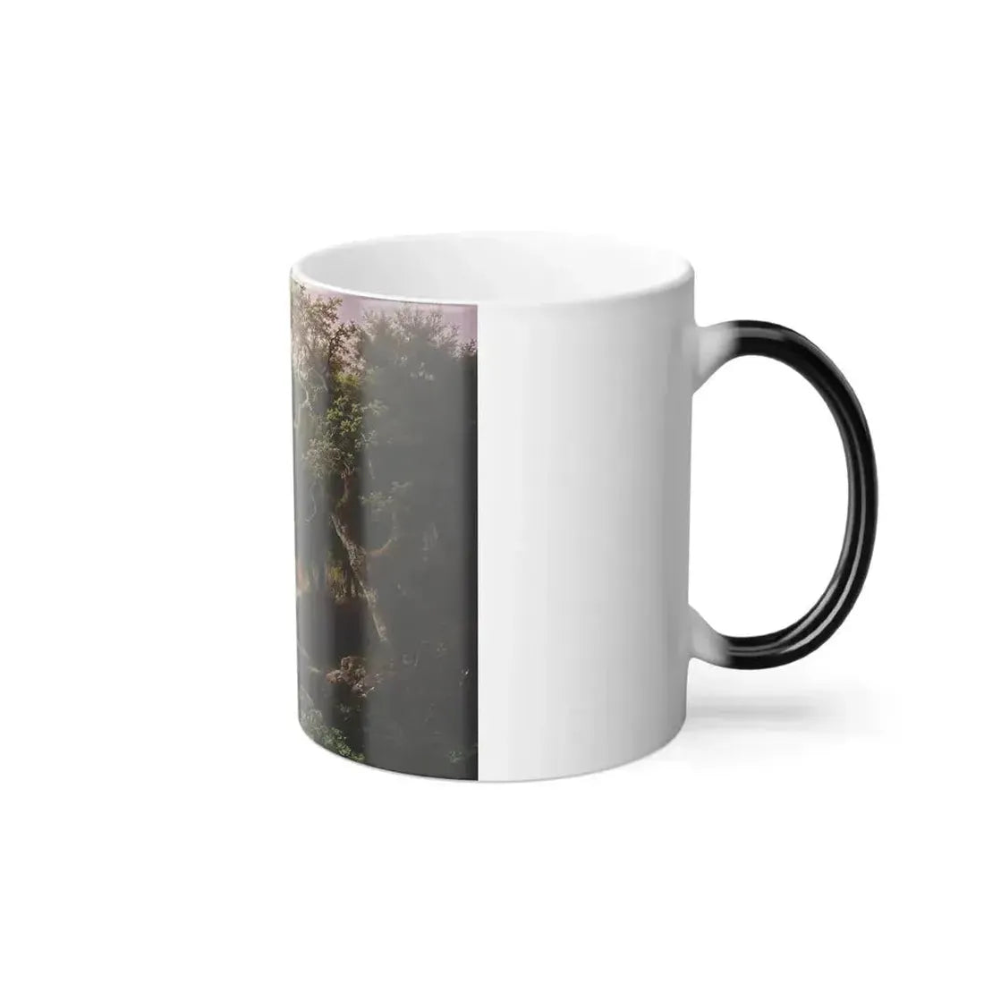 Barend Cornelis Koekkoek (1803-1862) a wooded landscape with figures along a stream - 1846 - Color Changing Mug 11oz - Go Mug Yourself