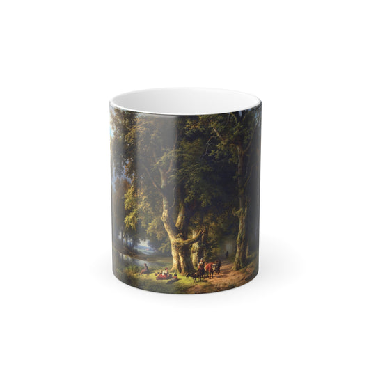 Barend Cornelis Koekkoek (1803-1862) Summer Landscape - Oil on Canvas 1850 - Color Changing Mug 11oz-11oz-Go Mug Yourself