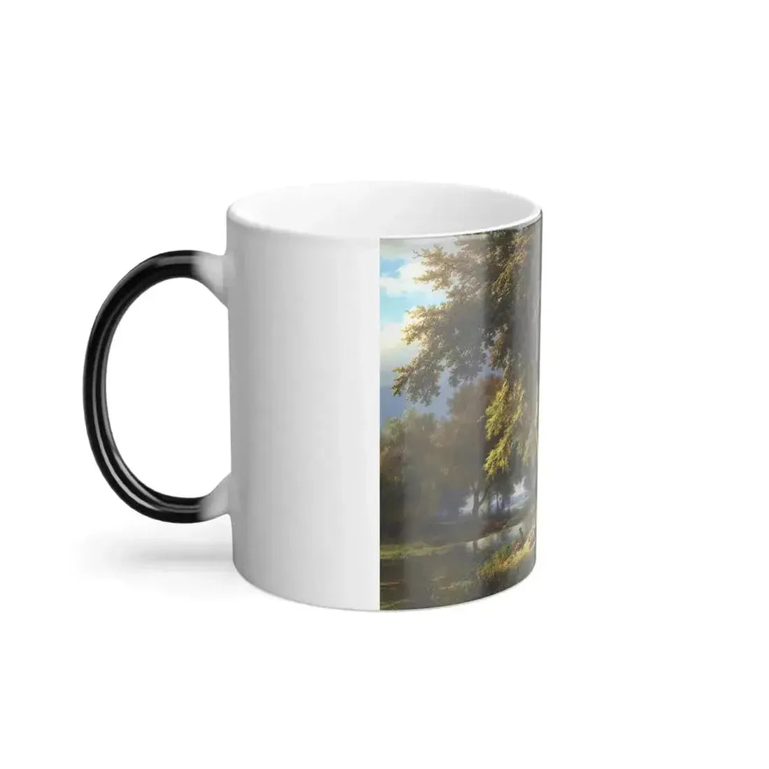 Barend Cornelis Koekkoek (1803-1862) Summer Landscape - Oil on Canvas 1850 - Color Changing Mug 11oz - Go Mug Yourself