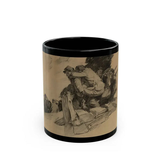 Baring and his Drum, The Saturday Evening post interior illustration, 1905 - Black Coffee Mug 11oz - Go Mug Yourself