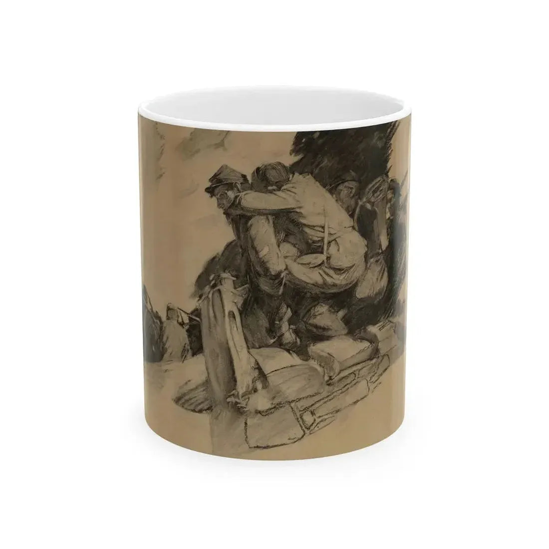 Baring and his Drum, The Saturday Evening post interior illustration, 1905 - White Coffee Mug 11oz - Go Mug Yourself