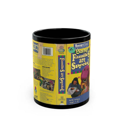 BARNEY FAMILIES ARE SPECIAL (VHS COVER) - Black Coffee Mug-11oz-Go Mug Yourself