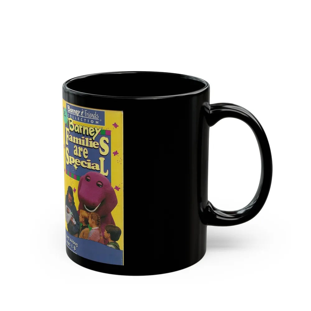 BARNEY FAMILIES ARE SPECIAL (VHS COVER) - Black Coffee Mug-Go Mug Yourself