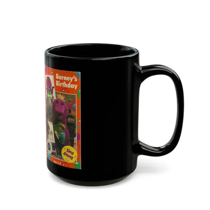 BARNEYS BIRTHDAY SING ALONG (VHS COVER) - Black Coffee Mug - Go Mug Yourself