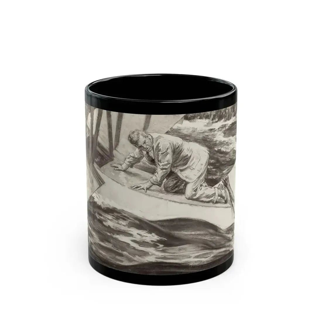Barnstormer, The Saturday Evening Post story illustration, September 7, 1935 - Black Coffee Mug 11oz - Go Mug Yourself