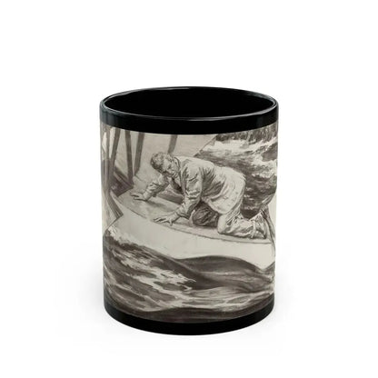 Barnstormer, The Saturday Evening Post story illustration, September 7, 1935 - Black Coffee Mug 11oz - Go Mug Yourself