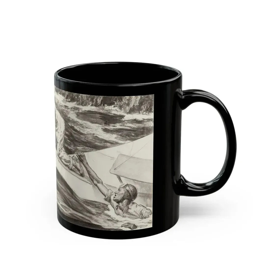 Barnstormer, The Saturday Evening Post story illustration, September 7, 1935 - Black Coffee Mug - Go Mug Yourself