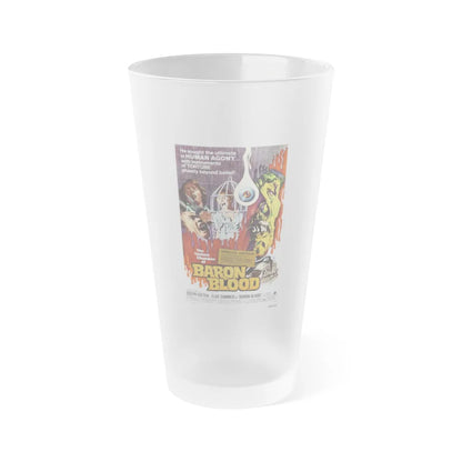 BARON BLOOD 1972 Movie Poster - Frosted Pint Glass 16oz-16oz-Frosted-Go Mug Yourself