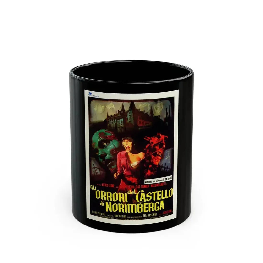 BARON BLOOD (ITALIAN) 1972 Movie Poster - Black Coffee Mug 11oz - Go Mug Yourself