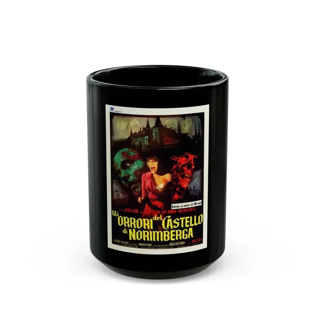 BARON BLOOD (ITALIAN) 1972 Movie Poster - Black Coffee Mug 15oz - Go Mug Yourself